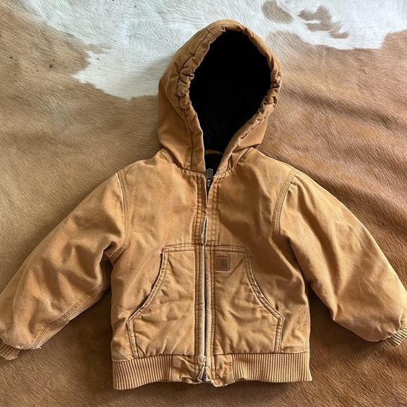 Carhartt Jackets & Coats Carhartt Toddler Jacket Brown Hooded